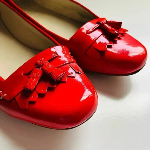 Boden Orange Patent Leather Loafer/Flats with Tassel - Picture 6 of 7